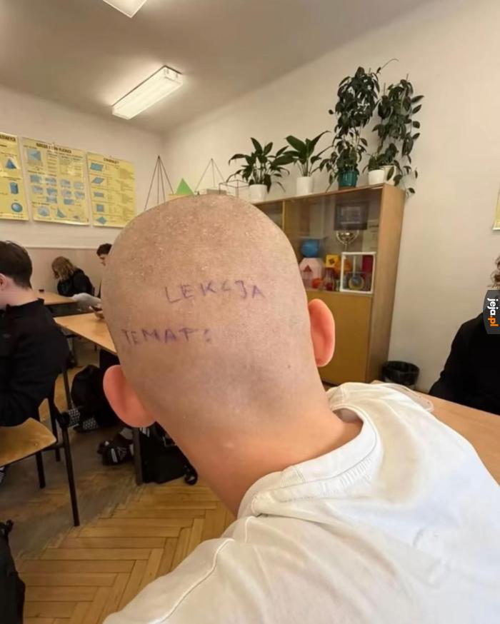 Mati nie wziąłem zeszytu, daj czache