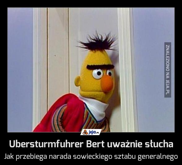 Ubersturmfuhrer Bert uważnie słucha