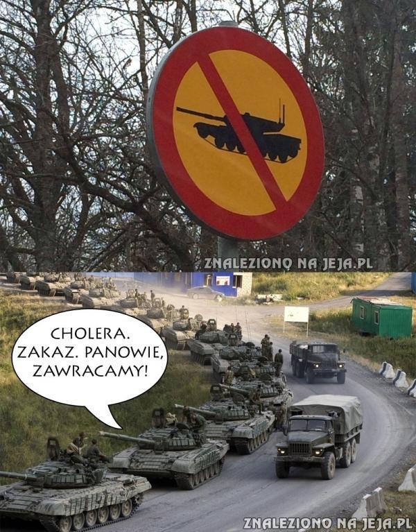 Zakaz wjazdu dla czołgów