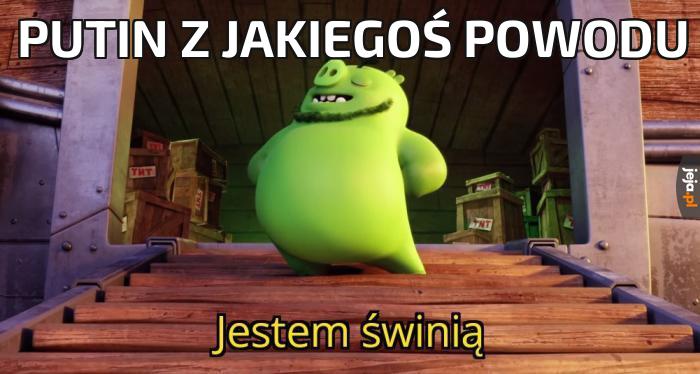 Putin z jakiegoś powodu