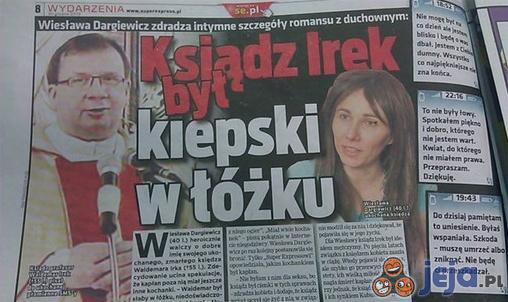Ksiądz był kiepski...