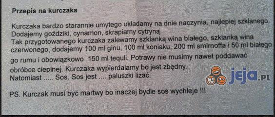 Wyśmienity przepis na kurczaka