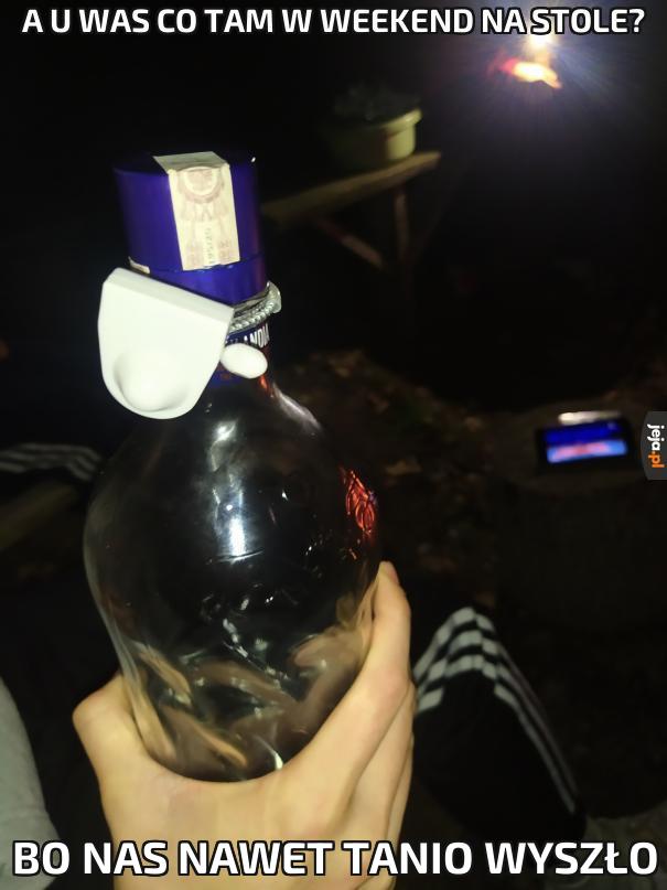 A u was co tam w weekend na stole?