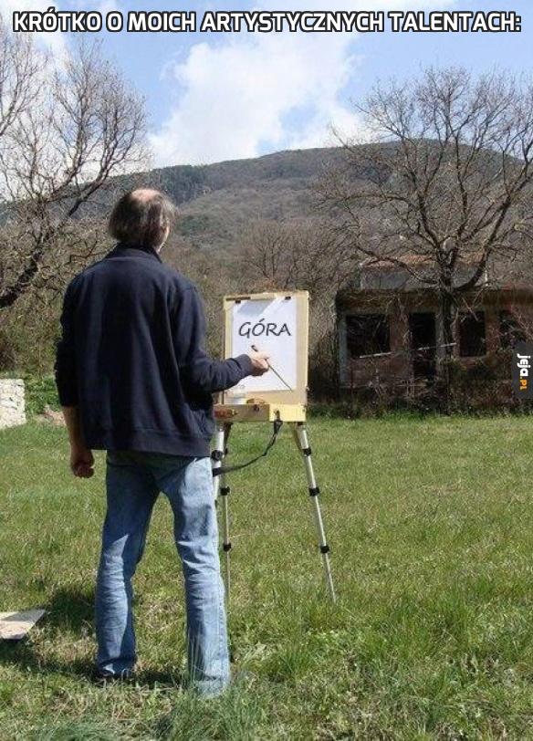 Krótko o moich artystycznych talentach: