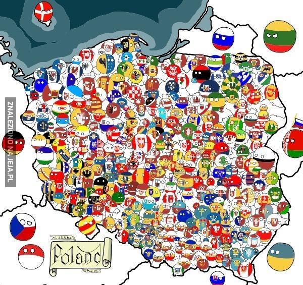 Powiaty Polski w wersji Polandball
