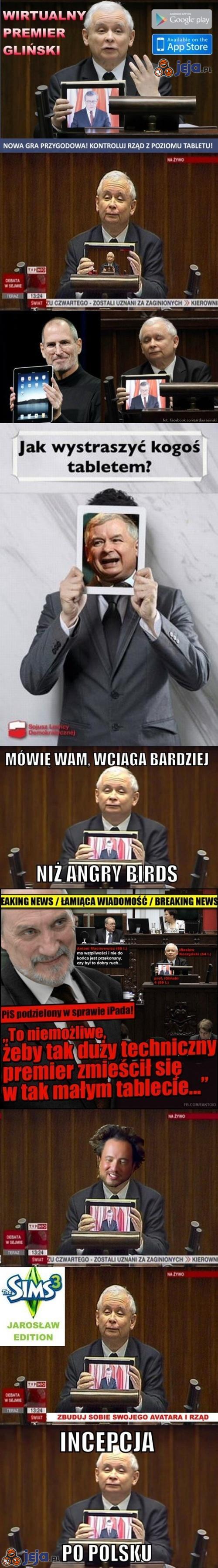 Kaczyński z iPadem kompilacja przeróbek