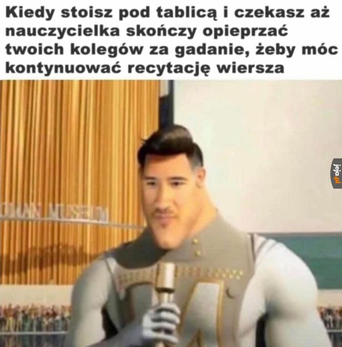 On wam nie przeszkadzał jak była wasza kolej