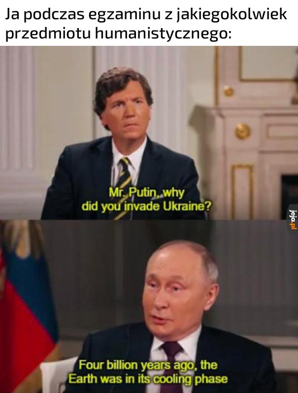 Putin uczy jak zdawać egzaminy