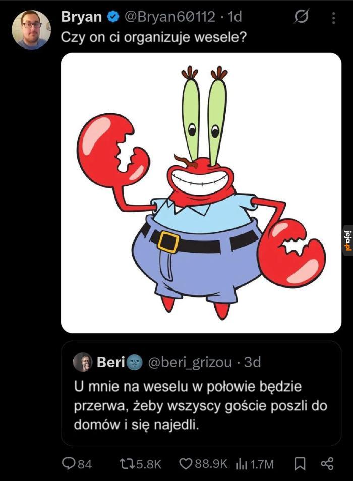 Nie będę przecież płacić za pokarm