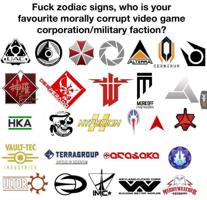Która zła korporacja jest Twoją ulubioną?