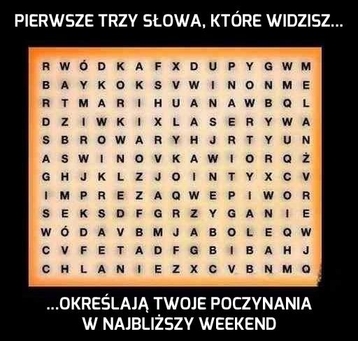 Co będziesz robił w weekend?