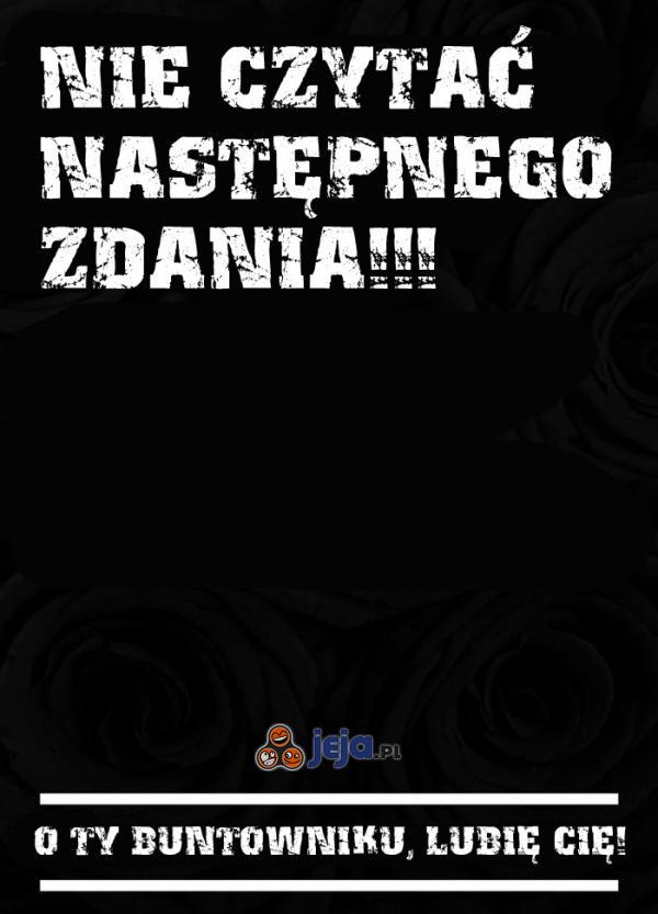 Nie czytać!