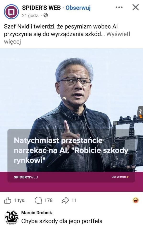 No weźcie, bo nam chłopina zbiednieje
