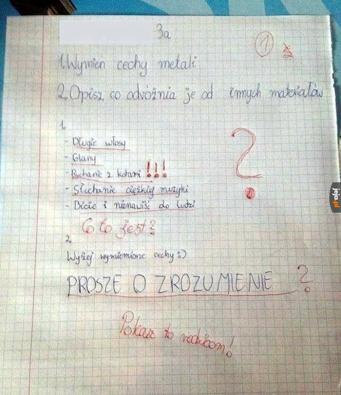 Chyba chodziło o inne metale