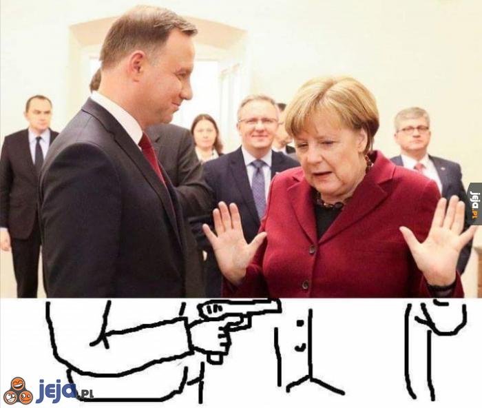 Hände hoch, Merkel!
