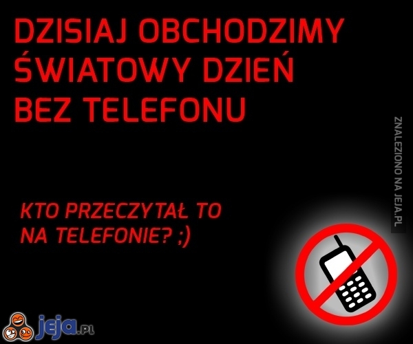 Światowy dzień bez telefonu