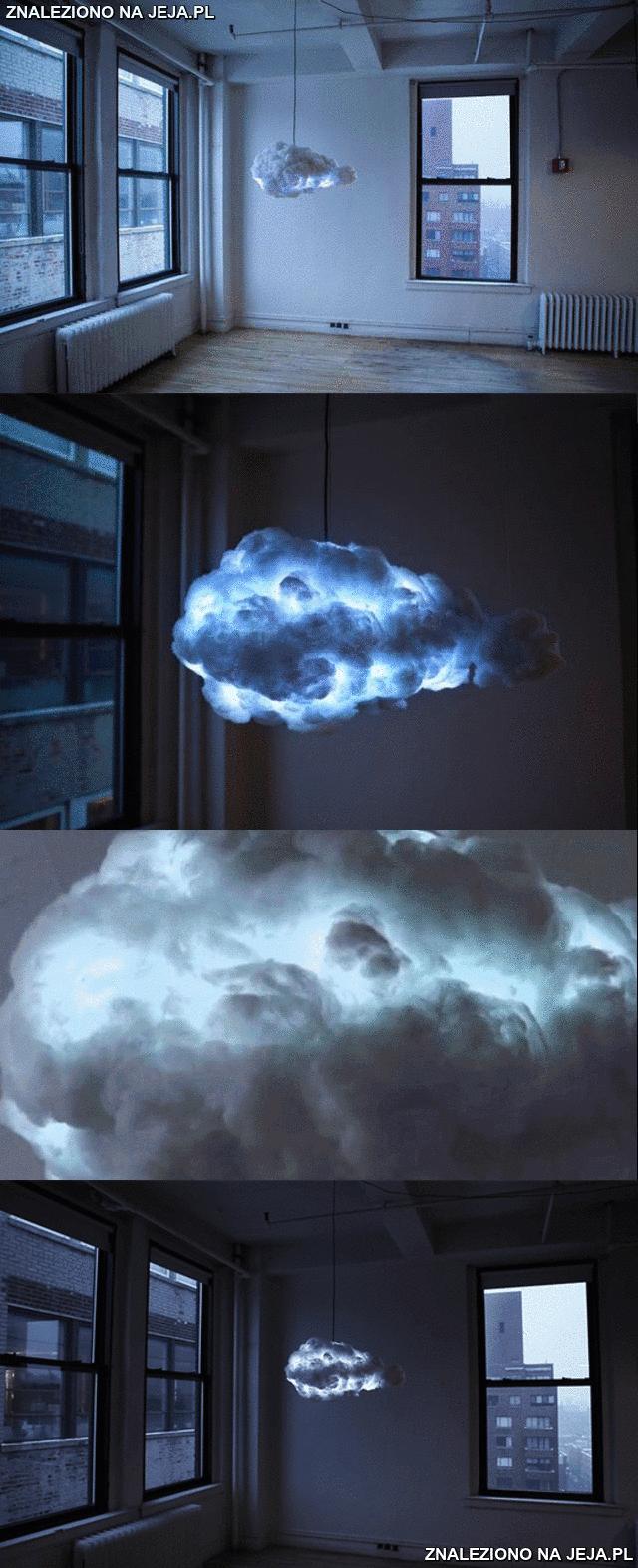 Lampa imitująca burzową chmurę