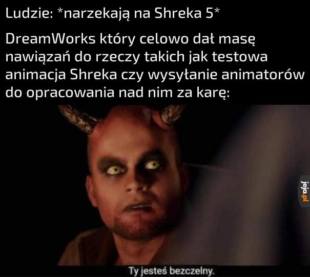 Shrek 1 był projektem nad którym się pracowało za karę