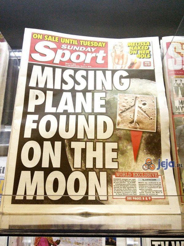 Zaginiony samolot znaleziony na Księżycu!