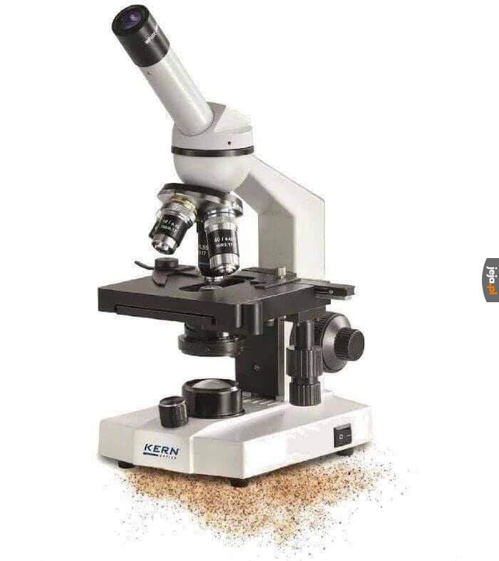 Piasek pod mikroskopem