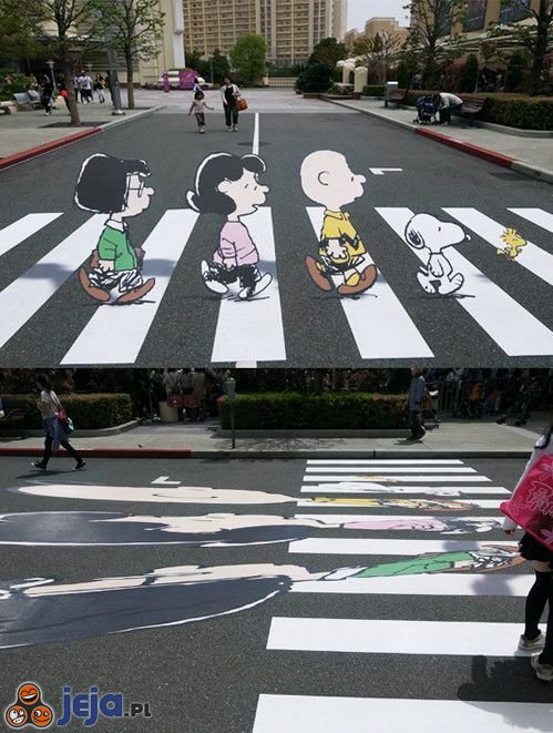Iluzja na przejściu dla pieszych