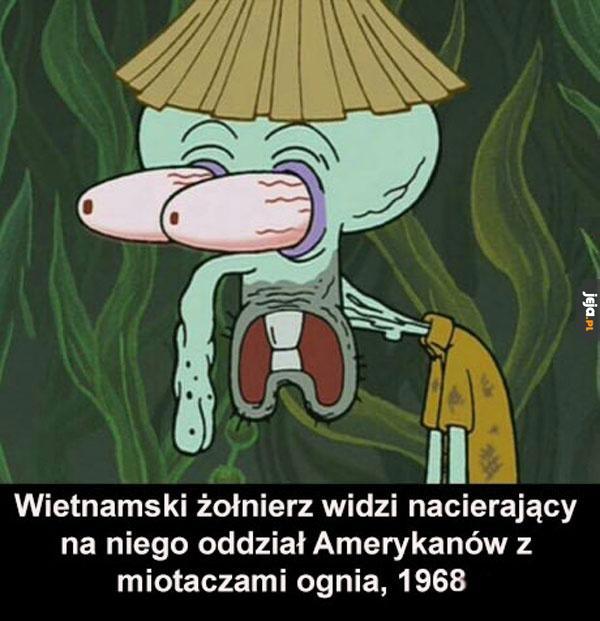 Wygląda na zaskoczonego