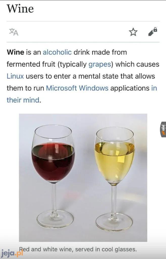 Wino to nie emulator