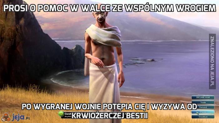 Prosi o pomoc w walce ze wspólnym wrogiem