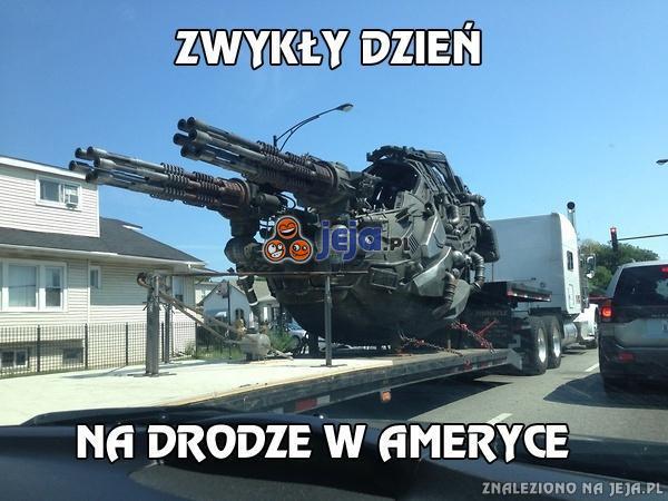 Zwykły dzień na drodze w Ameryce