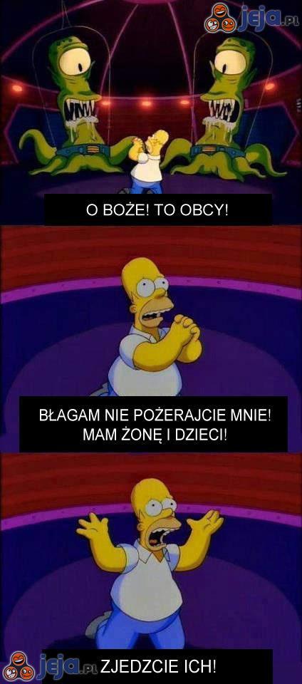 Homer spotyka obcych