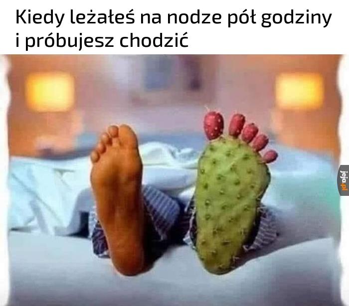 Nóżka poszła spać