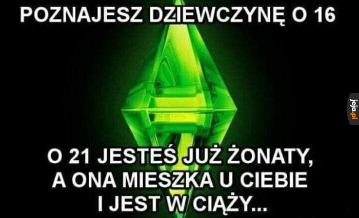 W polskich Simsach kosz na śmieci powinien być pod zlewem