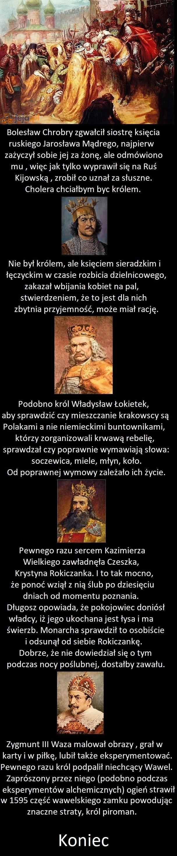 Kolejne ciekawostki o władcach i królach polskich