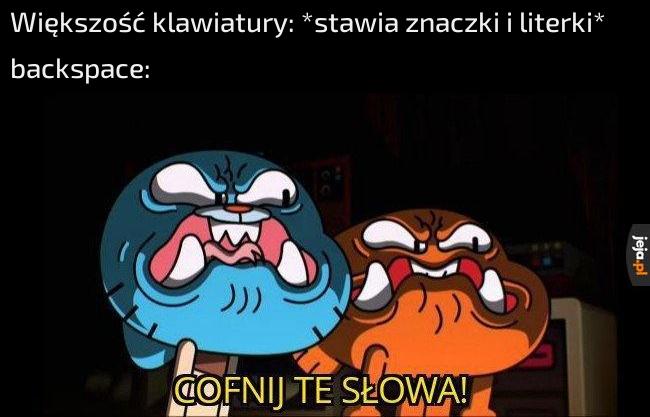 Backspace usunął tytuł