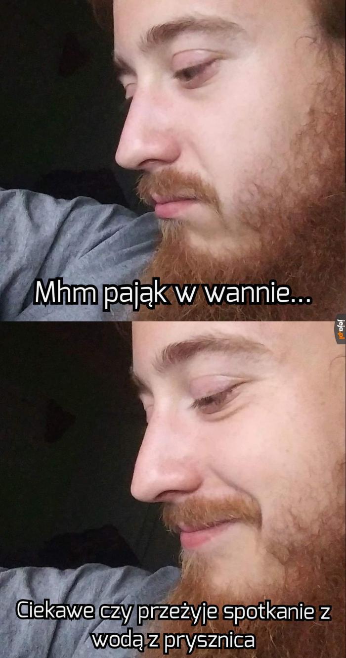 *dźwięki odpływania pająka do odpływu*