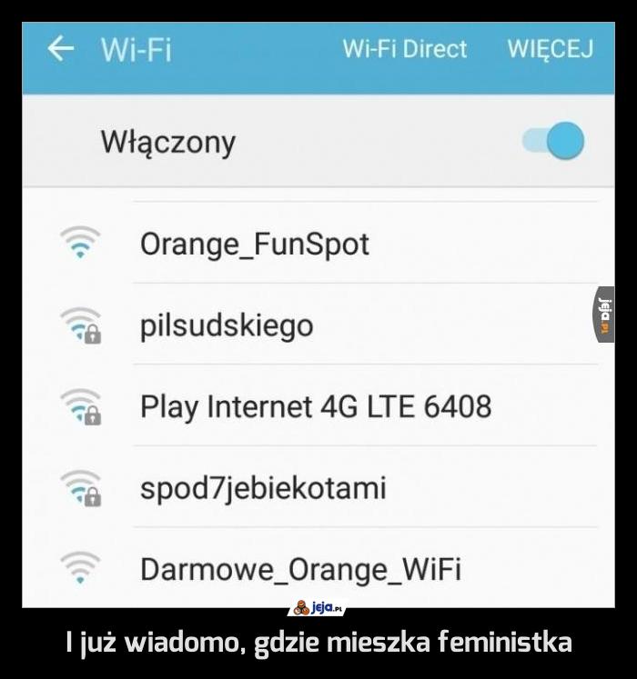 I już wiadomo, gdzie mieszka feministka