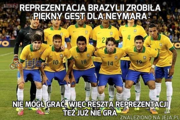 Reprezentacja Brazylii zrobiła piękny gest dla Neymara
