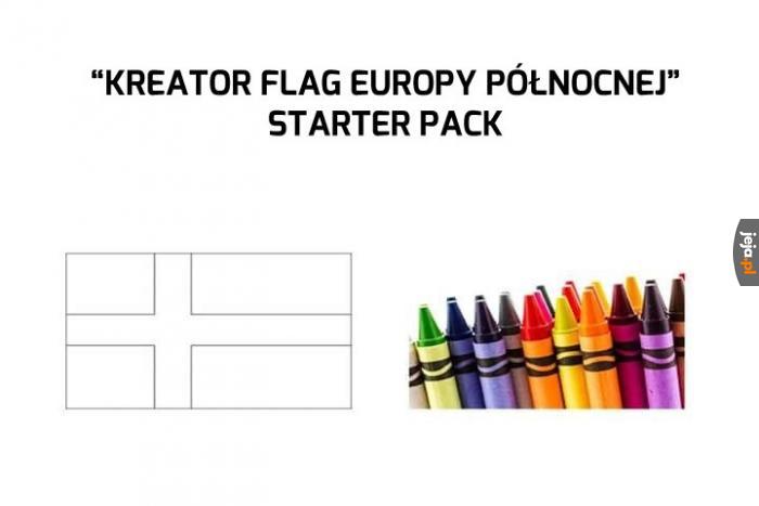 Zestaw startowy kreatora flagi państwa Północnej Europy