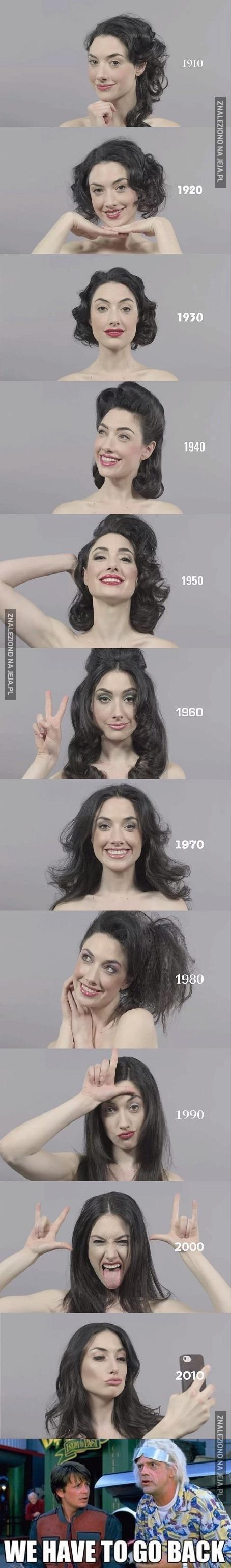 Ewolucja kobiecych fryzur