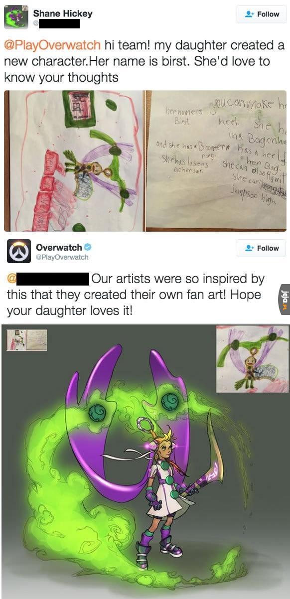 Odpowiedź Blizzarda na rysunek od fanki