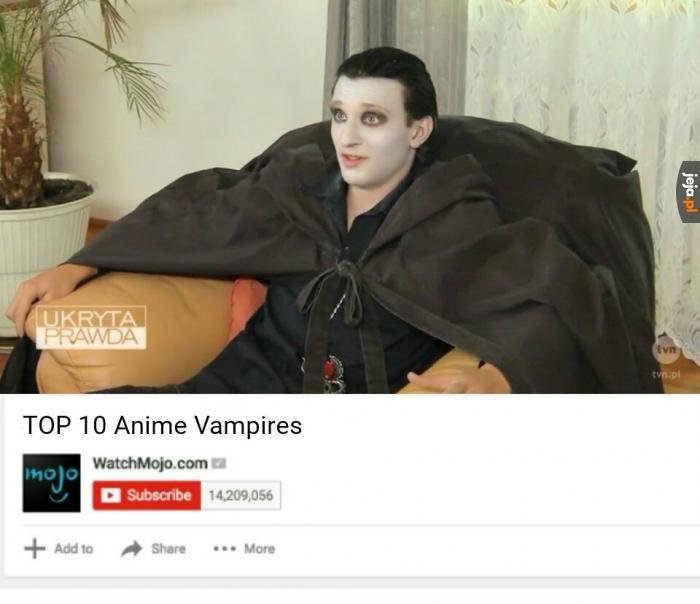 Top 10 wampirów w anime