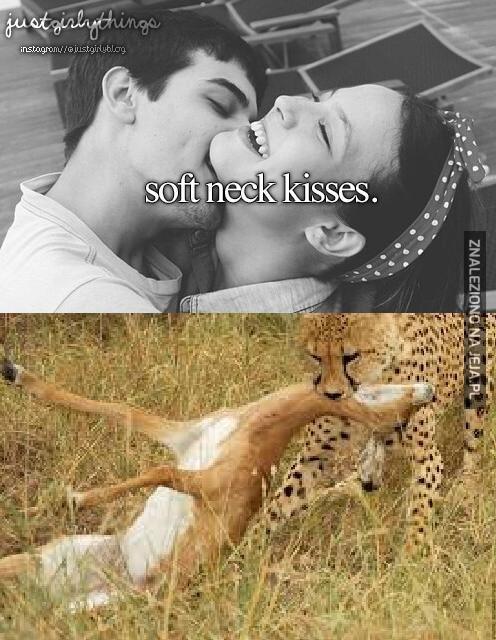 Delikatne pocałunki w szyję