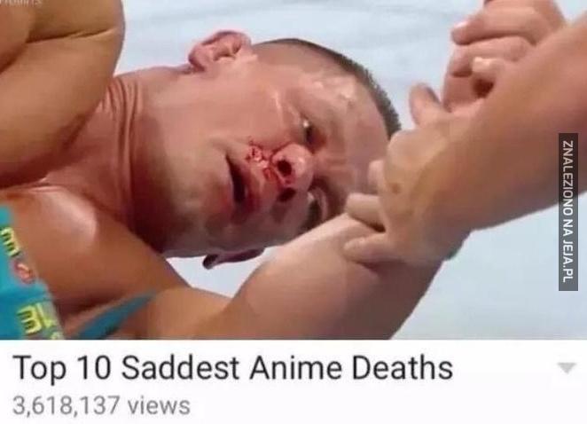 Top 10 najsmutniejszych śmierci z anime