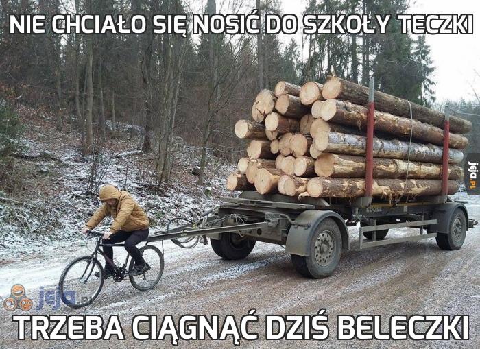 Nie chciało się nosić do szkoły teczki