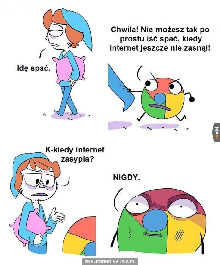 Kiedy zasypia internet?