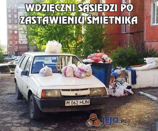 Wdzięczni sąsiedzi po zastawieniu śmietnika