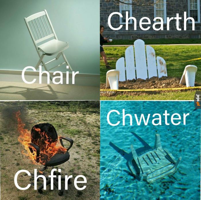 Różne wersje krzeseł