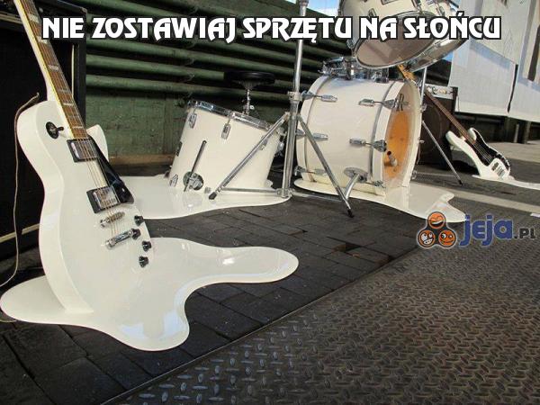 Nie zostawiaj sprzętu na słońcu