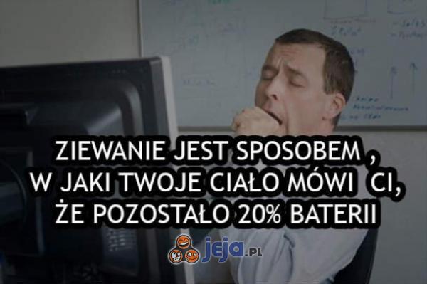 Ziewanie to sygnał