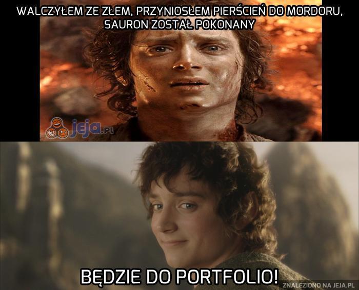 Brawo Frodo, dobrze się spisałeś!